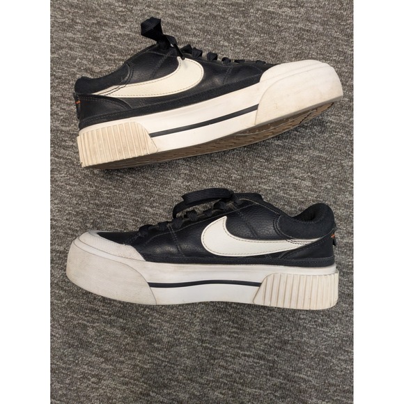 Nike Shoes - Nike Women's Size 6 Court Legacy Lift Black and White Platform Sneakers